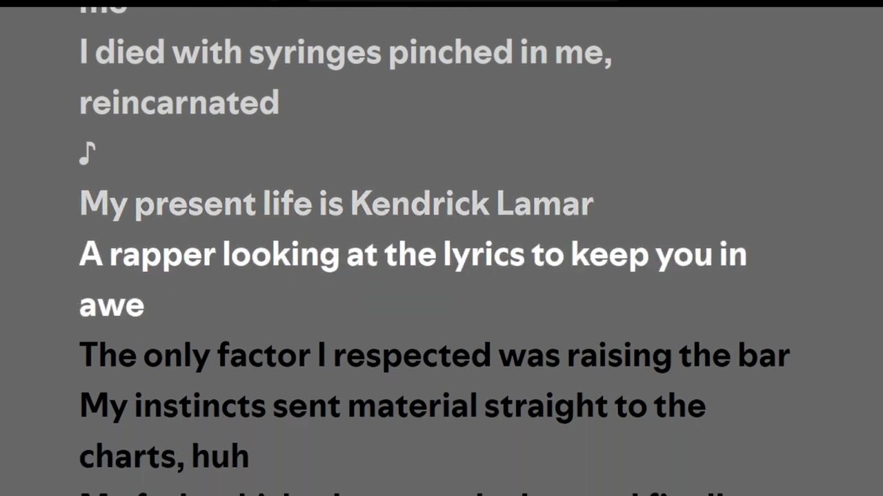 Kendrick Lamar - reincarnated (Lyrics)