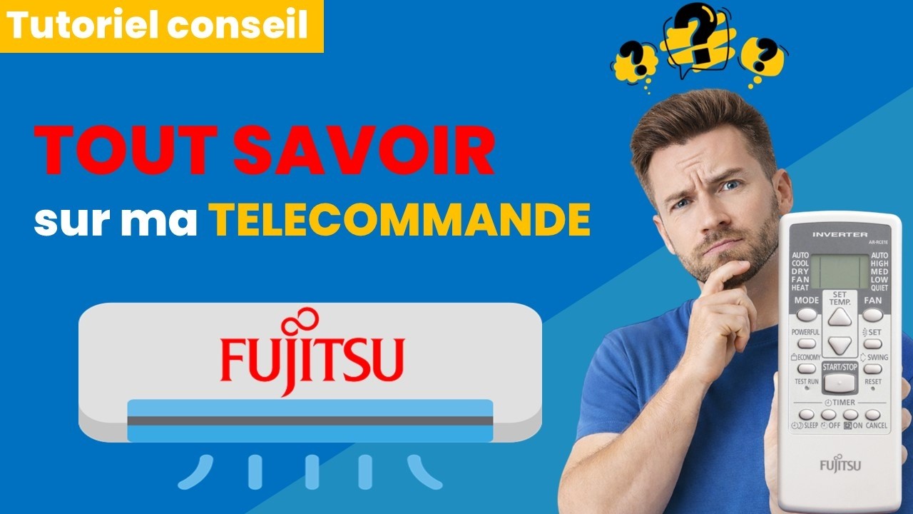 Comment utiliser ma télécommande avec un climatiseur réversible mural Atlantic Fujitsu Takao M1 ?