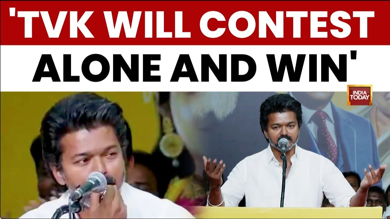 Vijay’s TVK Declares Solo Run, Targets DMK, AIADMK Ahead of Tamil Nadu Assembly Elections