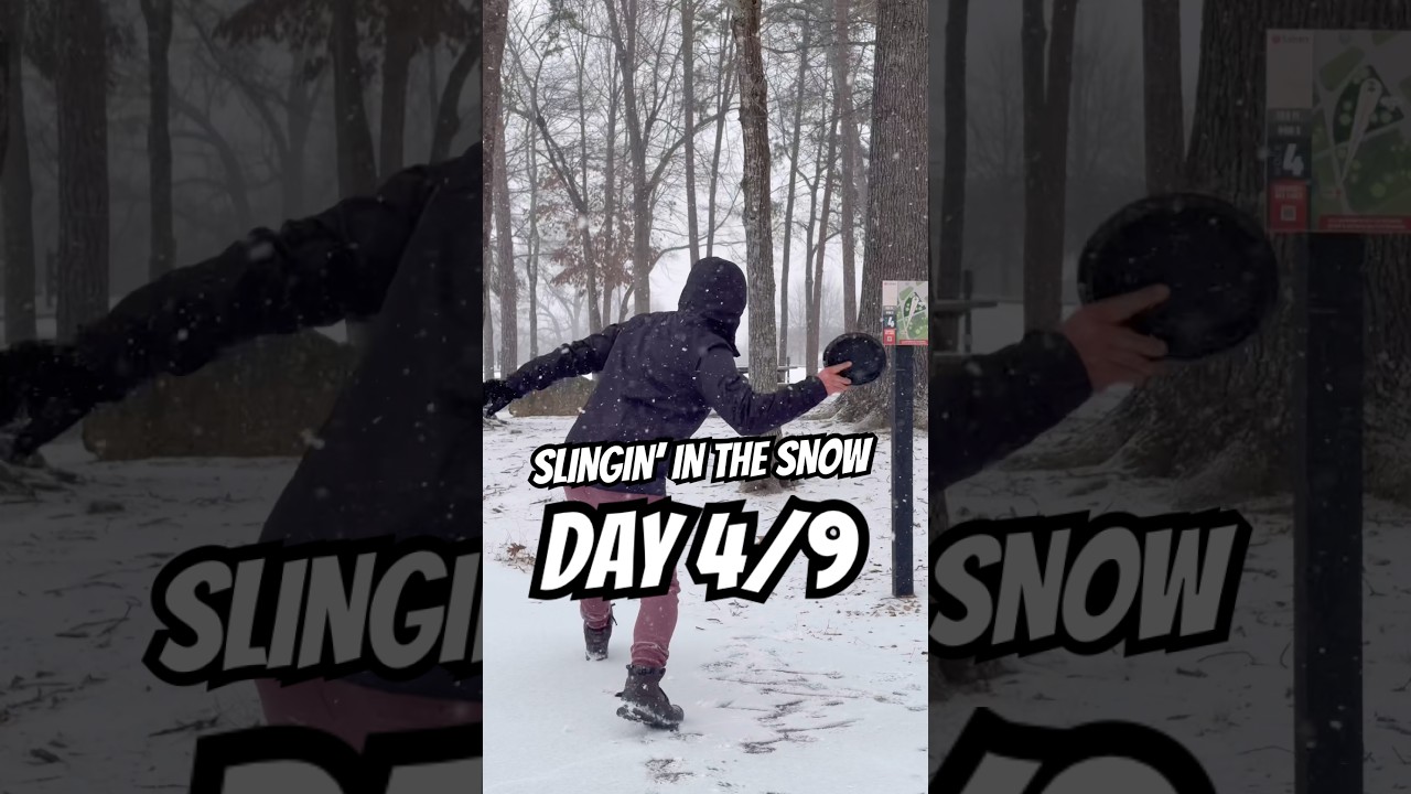 Tough hole! But short! #discgolf #yt #snow #viralshort #sports #trendingshorts #winter #ytshorts