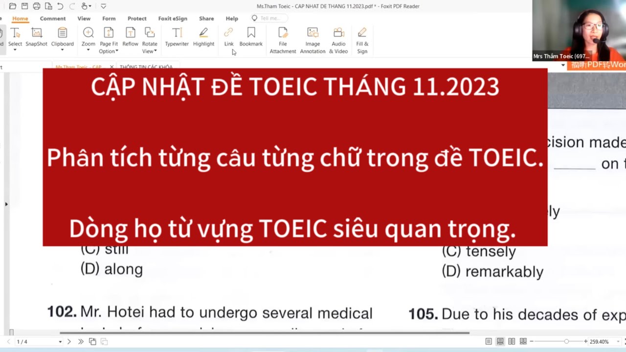 CẬP NHẬT ĐỀ TOEIC THÁNG 11 2023 || MS THẮM TOEIC
