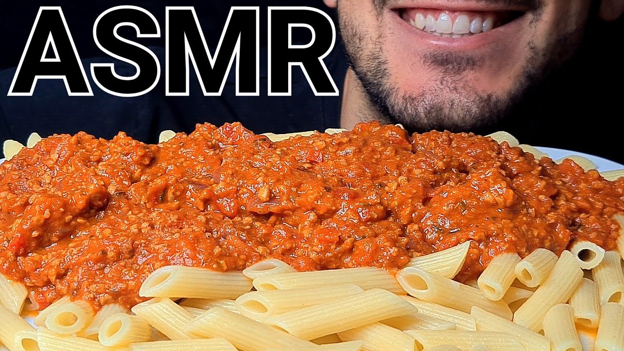 ASMR PENNE BOLOGNESE PASTA (EATING SOUNDS) NO TALKING MUKBANG