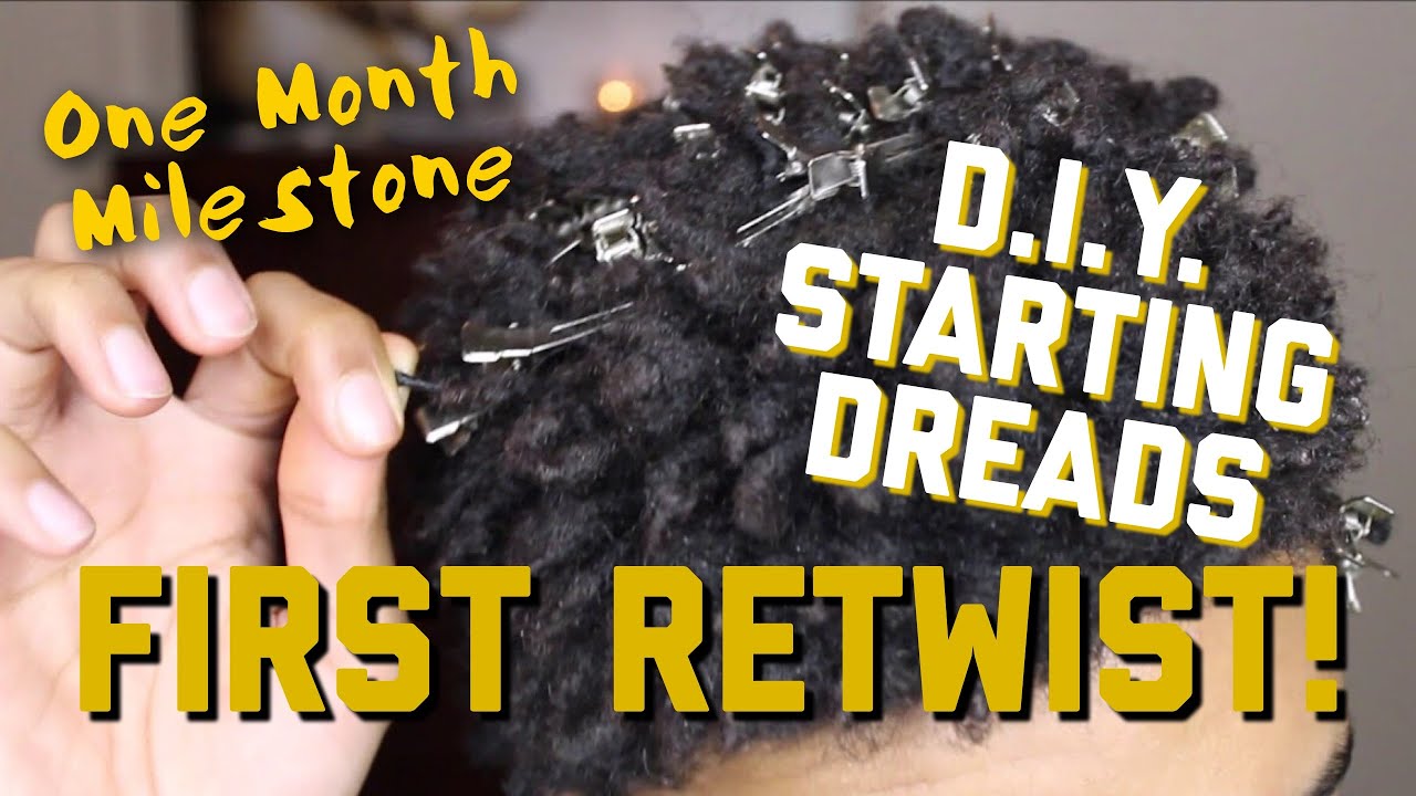 Starting Dreadlocks With A Hair Sponge | FIRST RETWIST (One Month)