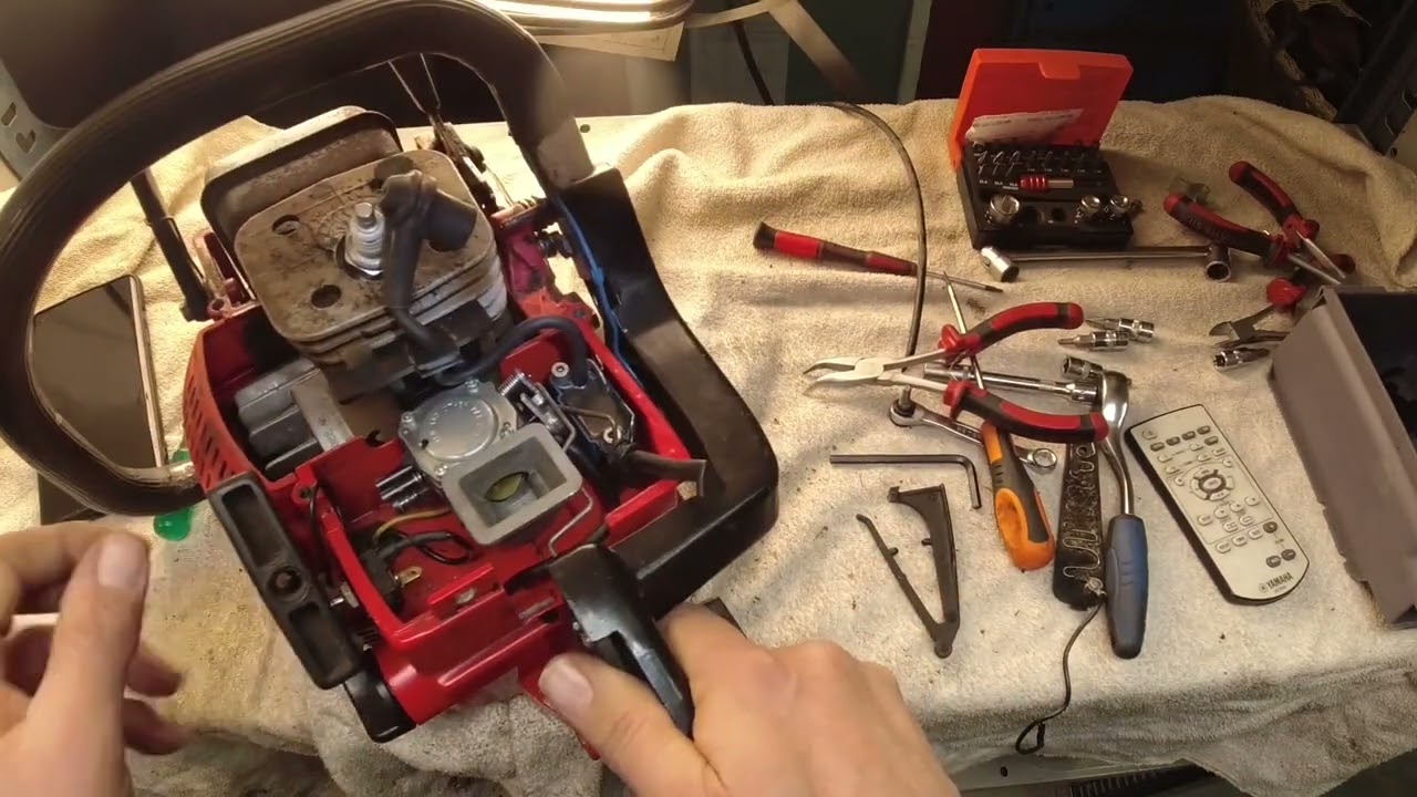 Jonsered 435 installerad förgasare