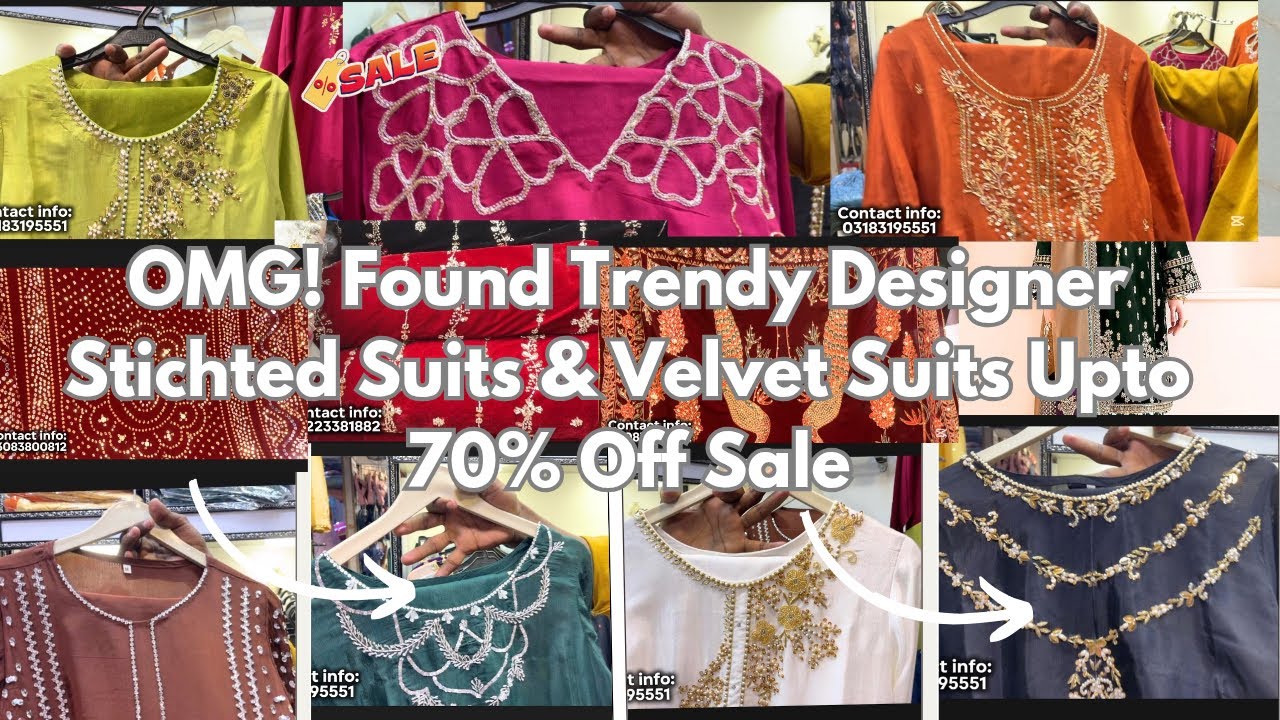 Mega Sale |Found Trendy Muse Stichted Boutique Designer Dresses & Velvet Shawls|Luxury Collection | 
