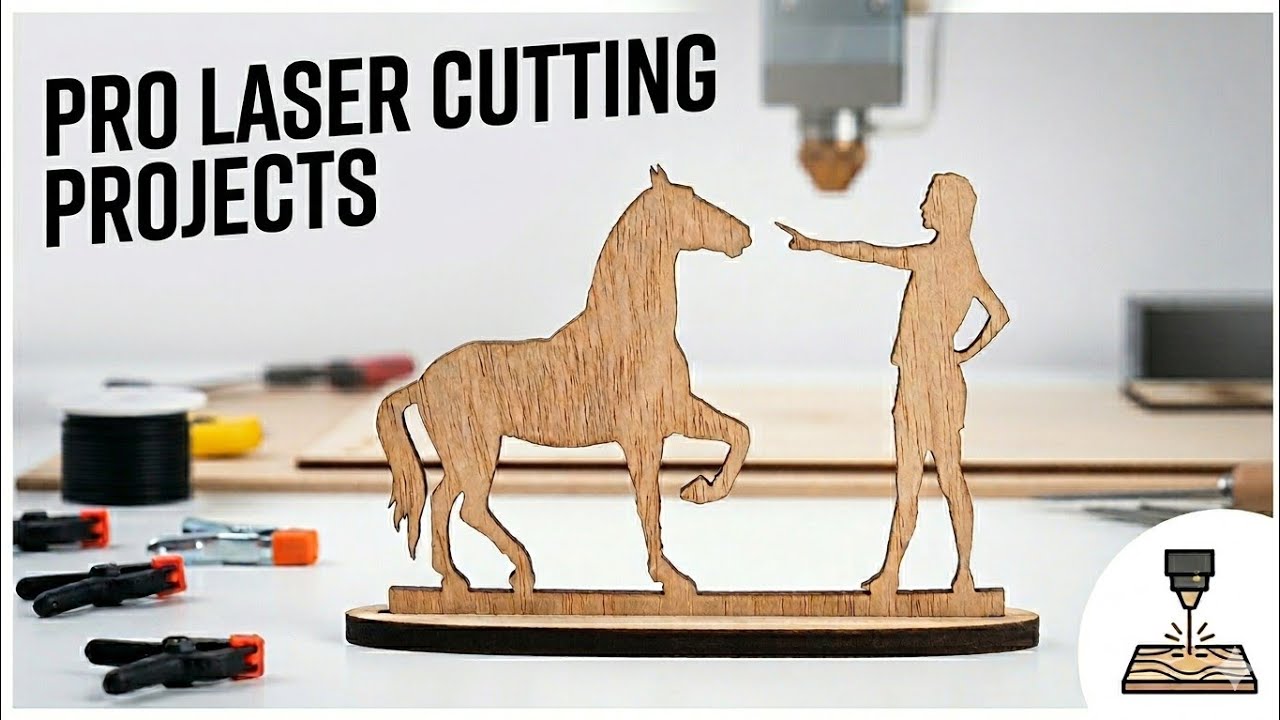Laser Art in Motion &ndash; Wild Horse on Wood #diy #laserengraving #amazing