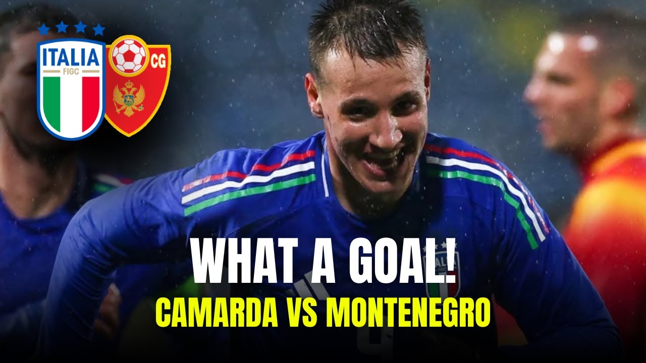 Goal Francesco Camarda vs Montenegro | WHAT A GOAL! | Italia 4x1 Montenegro 🇮🇹🔥