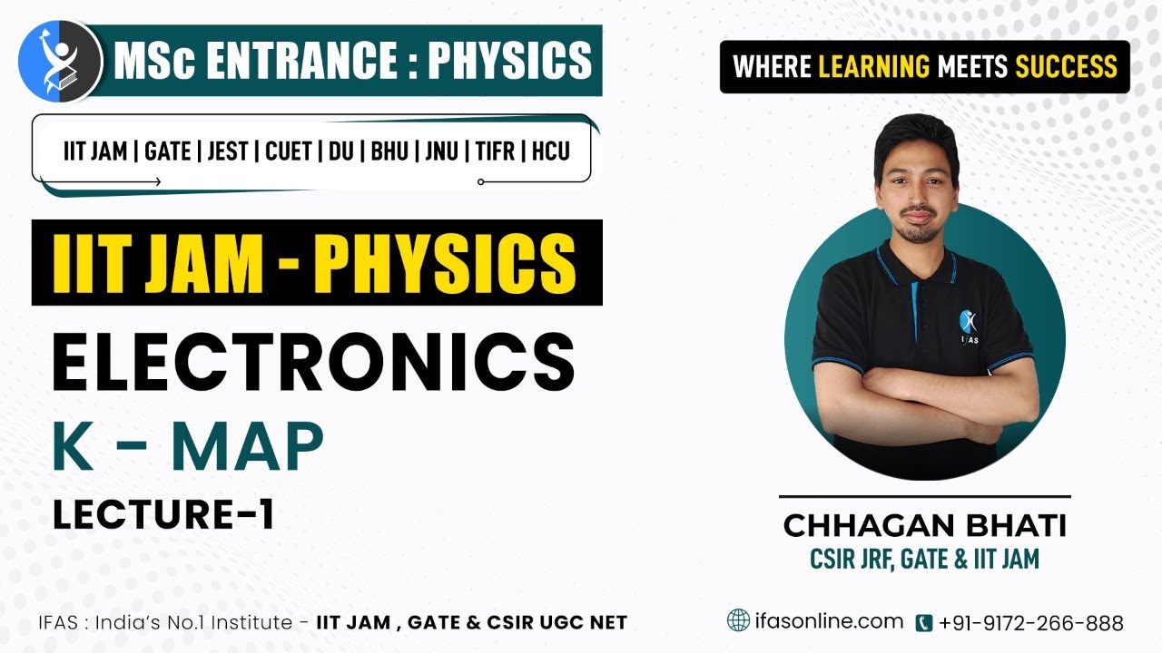 Explanation Of K-map With Some K-map Important Questions | IIT JAM Physics | L-1