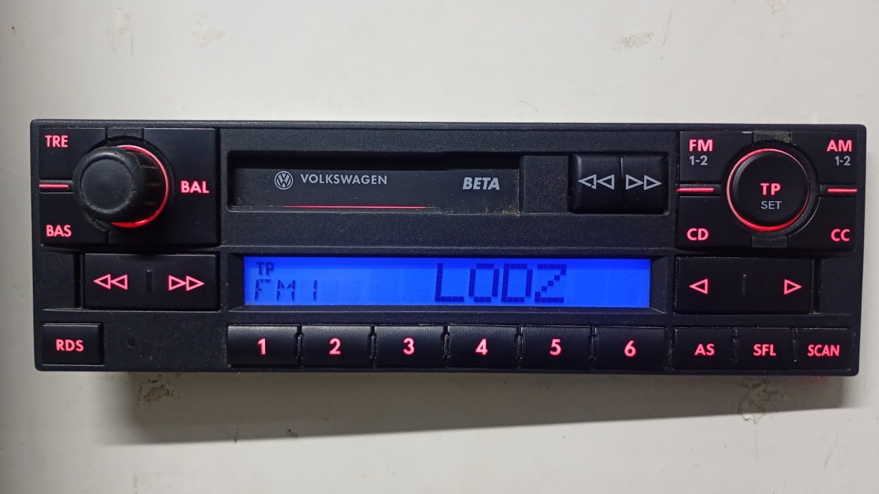 Volkswagen Beta V Philips kaseta Fabryczne Radio samochodowe Prezentacja Car Audio Test 