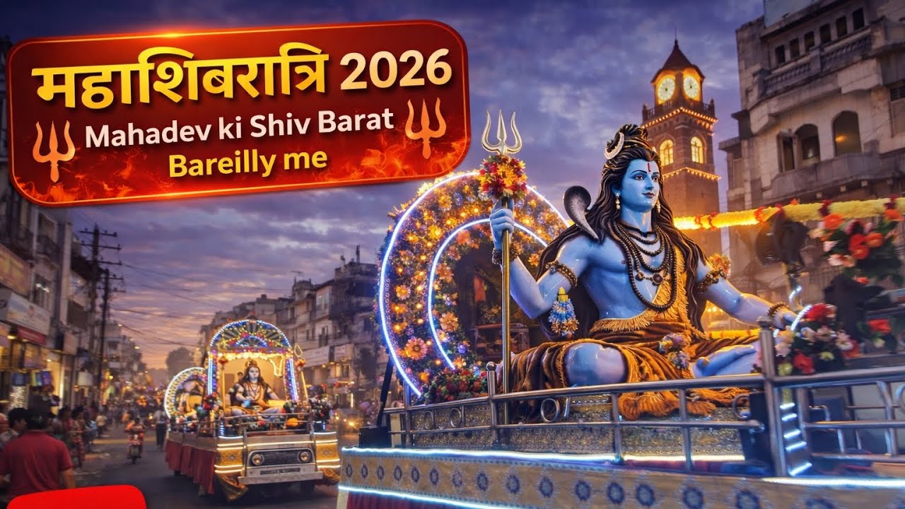 महाशिवरात्रि 2026 🔱 बरेली में महादेव की भव्य शिव बारात | Live Shiv Barat
