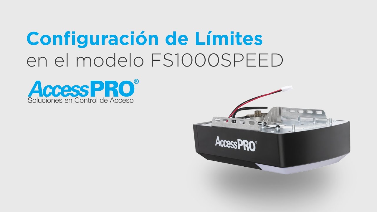 Configuración de Límites en el Modelo FS1000SPEED para Garage AccessPRO