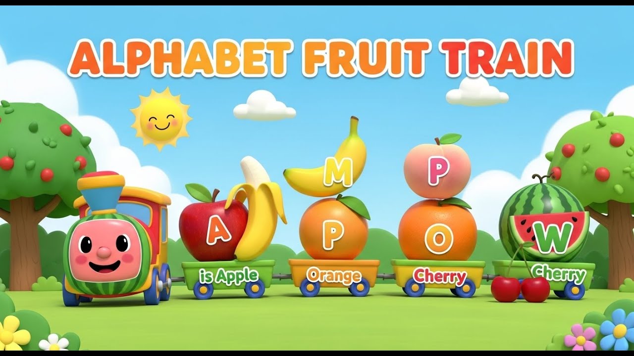 Alphabet Fruit AdventureTrain | Learning for Kids | Phonics Song for Toddlers|ABC Phonic Song of ABC