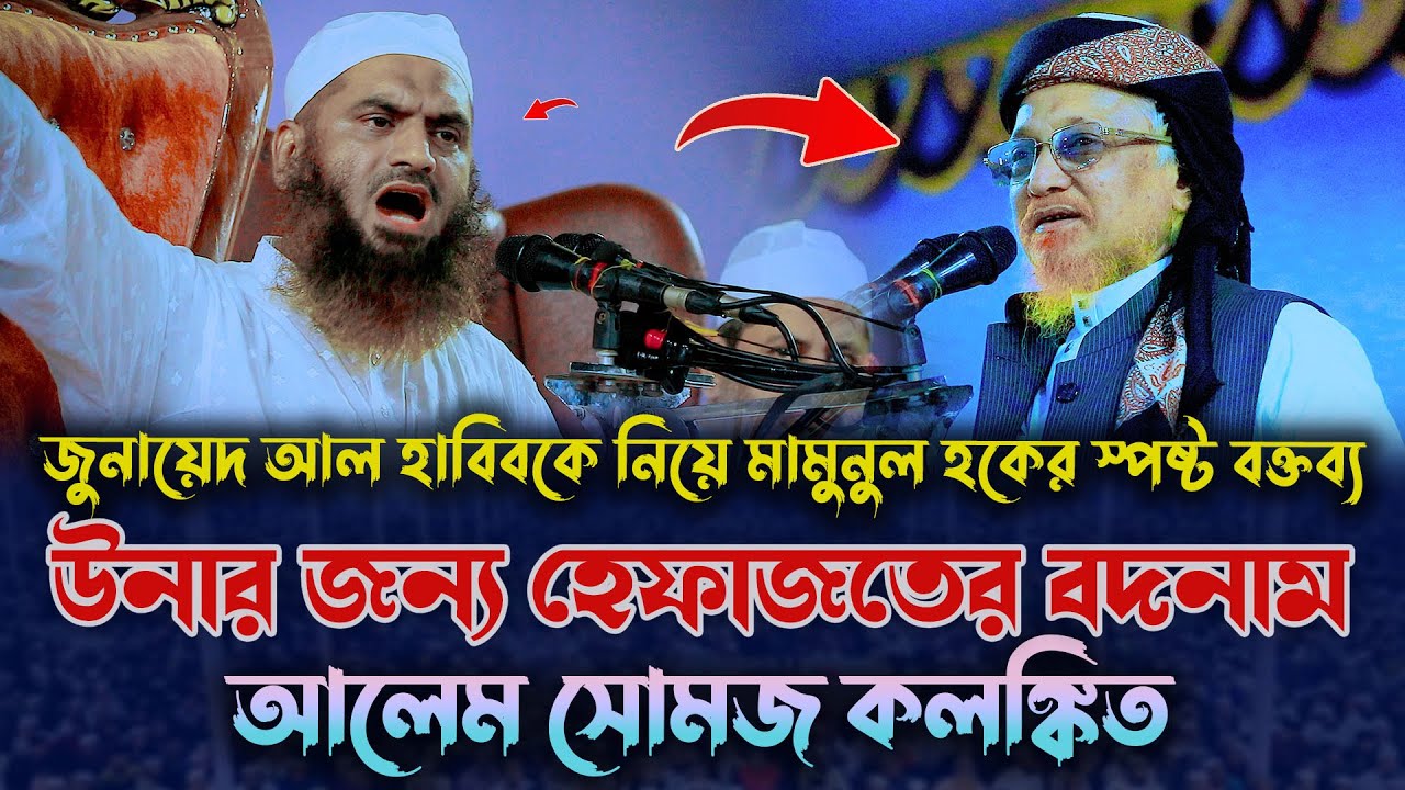 জুনায়েদ আল হাবিবকে নিয়ে মামুনুল হকের স্পষ্ট বক্তব্য 😱 | Mawlana Mamunul Haq New Waz 2025