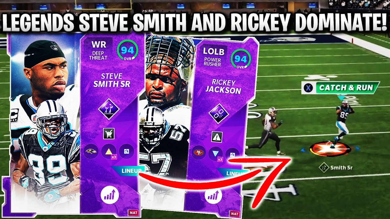 93 OVERALL LEGENDS STEVE SMITH AND RICKEY JACKSON DOMINATE! LEGENDS STEVE SMITH AND RICKEY GAMEPLAY!