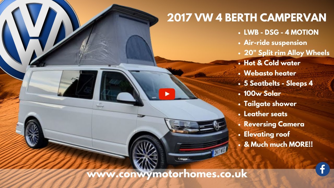 НА ПРОДАЖУ 4-МЕСТНЫЙ КЕМПЕРВАН VW 2017 #conwy #northwales #vwcamper #vwcampervan