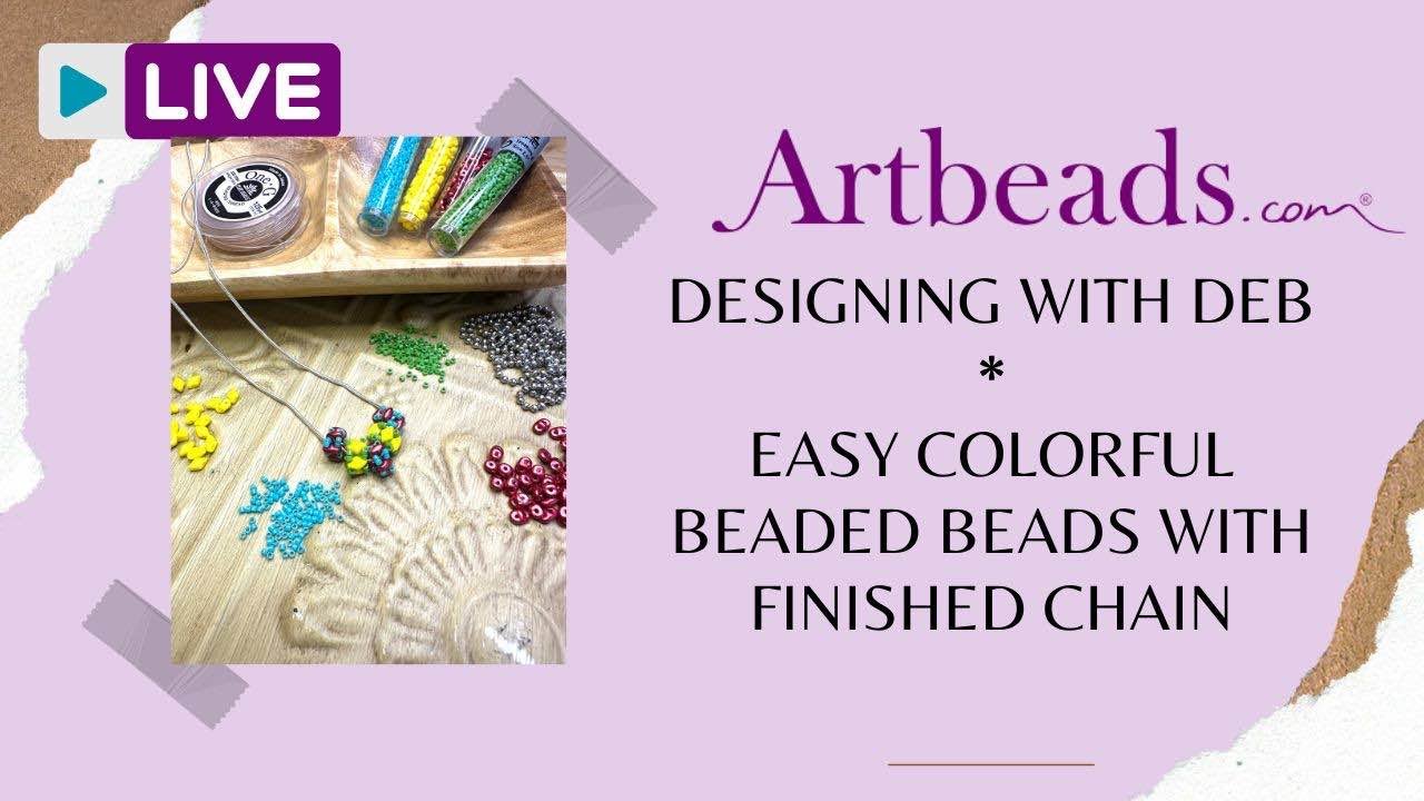 Designing with Deb: Easy Colorful DIY Necklace Beaded Beads with Finished Chain
