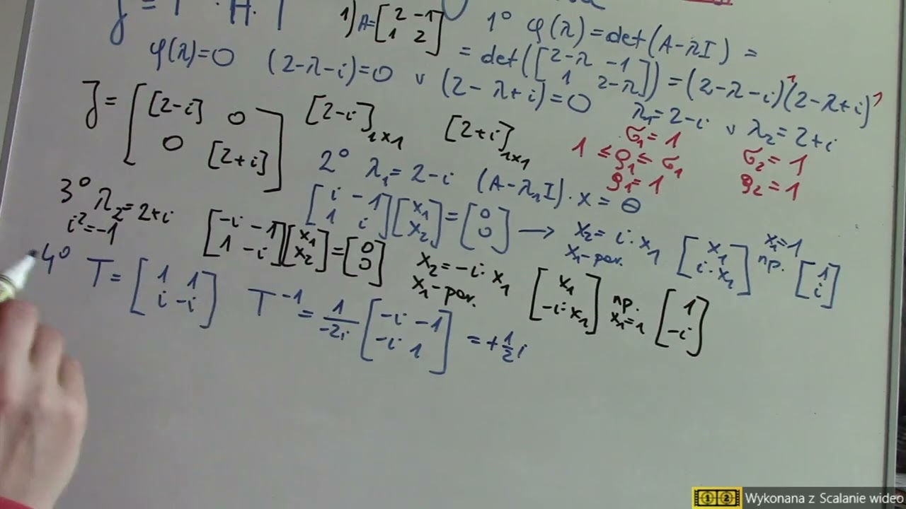 Postać kanoniczna Jordana macierzy - 4 przykłady / Jordan canonical matrix form