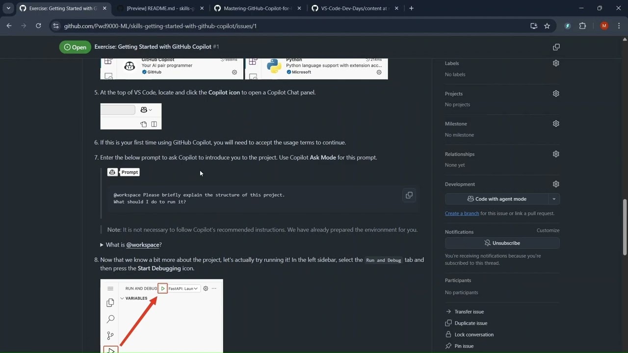 VS Code Dev Days Part 1 - Getting Started with GitHub Copilot - DevOps & GitHub Meetup Brighton