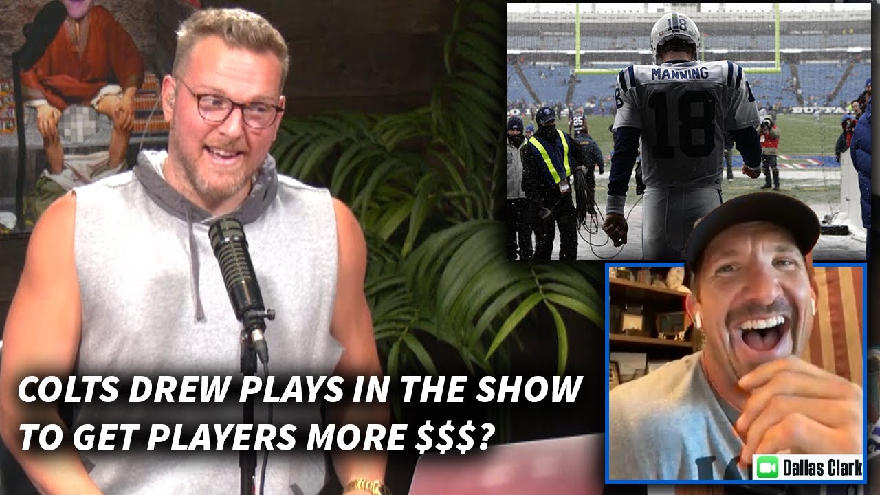 Pat McAfee & Dallas Clark Talk Colts Drawing Plays In The Snow vs Bills To Get Players Bonuses