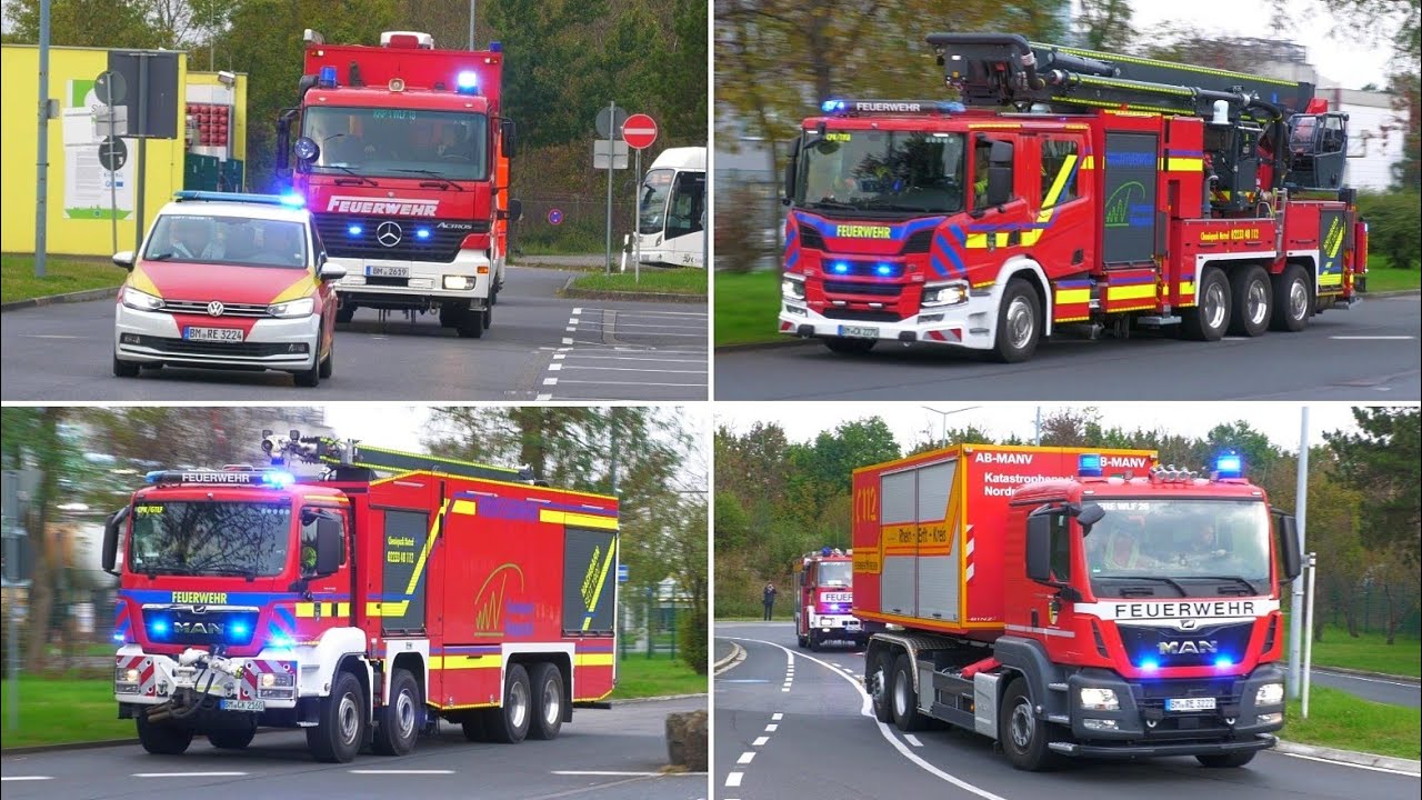 [Großalarm Chemiepark] Einsatzfahrten am Chemiepark Knapsack zur Großübung