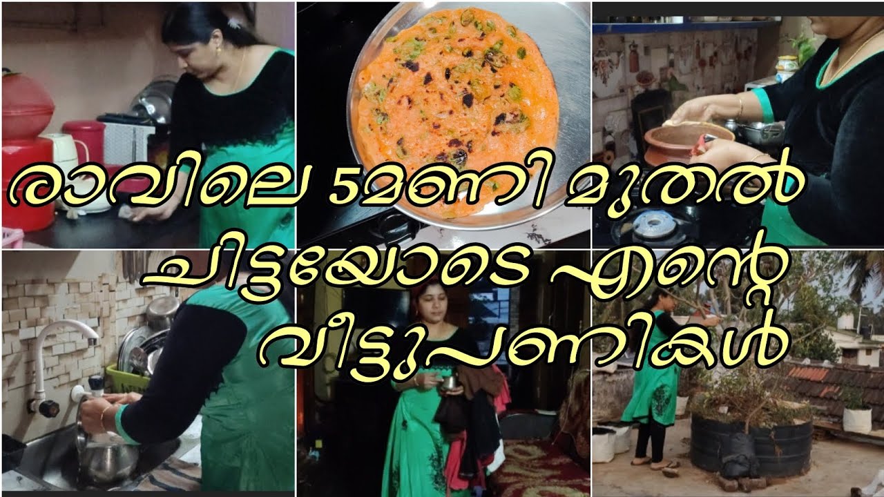 രാവിലെ എല്ലാ ജോലിയും തീർത്തു ഫ്രീ ആവാം #dailyvlog #cleaning #cooking #subscribe #explorepage#vlog