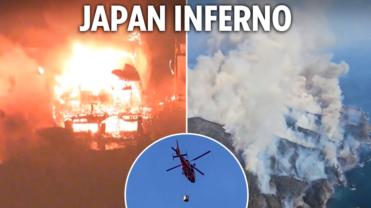 Blazing wildfires rip through Japan as thousands flee burning villages