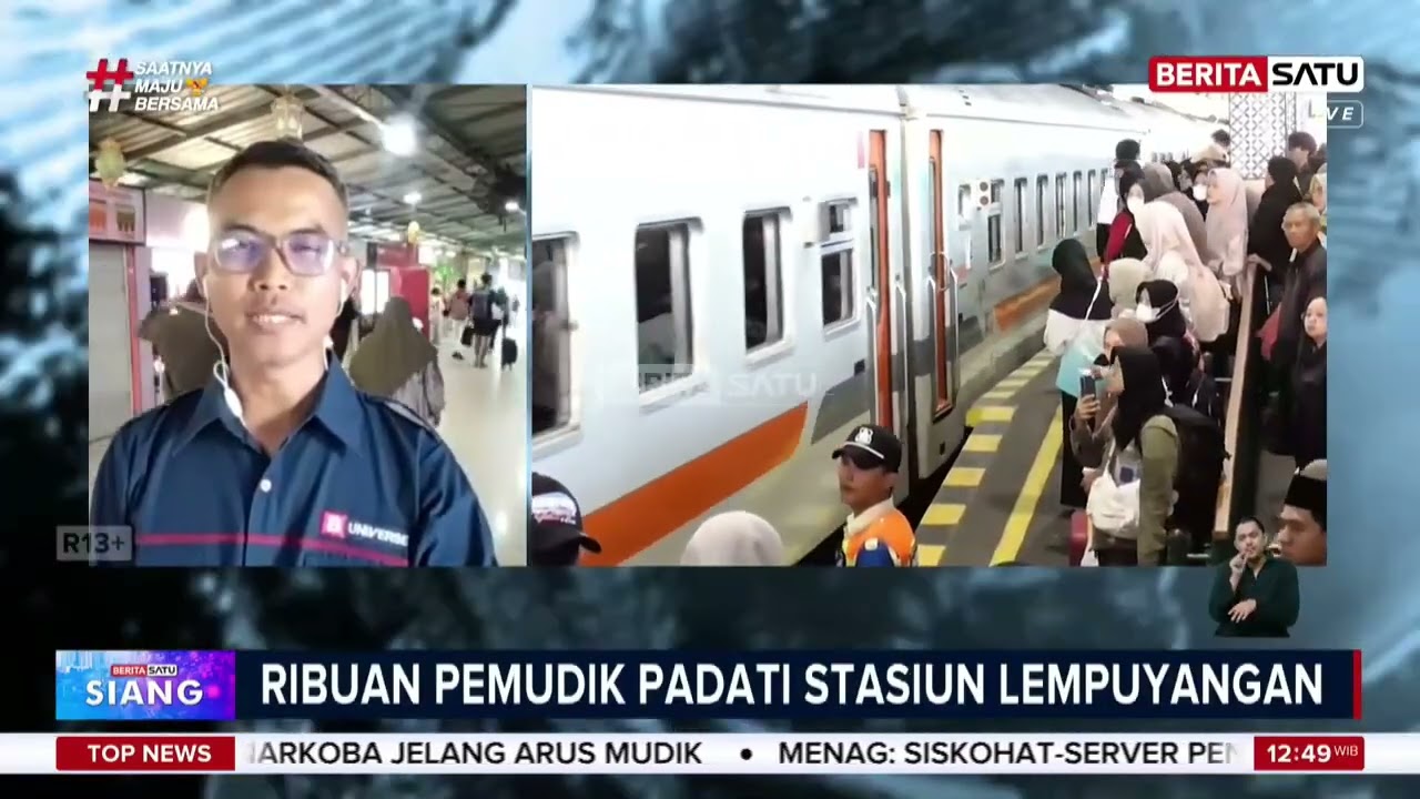 Pemudik Terus Mengalir di Stasiun Lempuyangan Jogja dan Gubeng Surabaya #Beritasatu