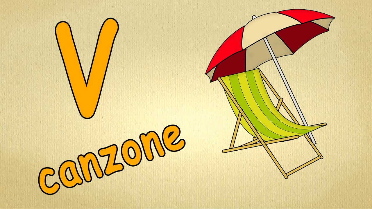 alfabeto italiano per bambini canzone - La lettera V canzone | Impara l'italiano canzoni per bambini