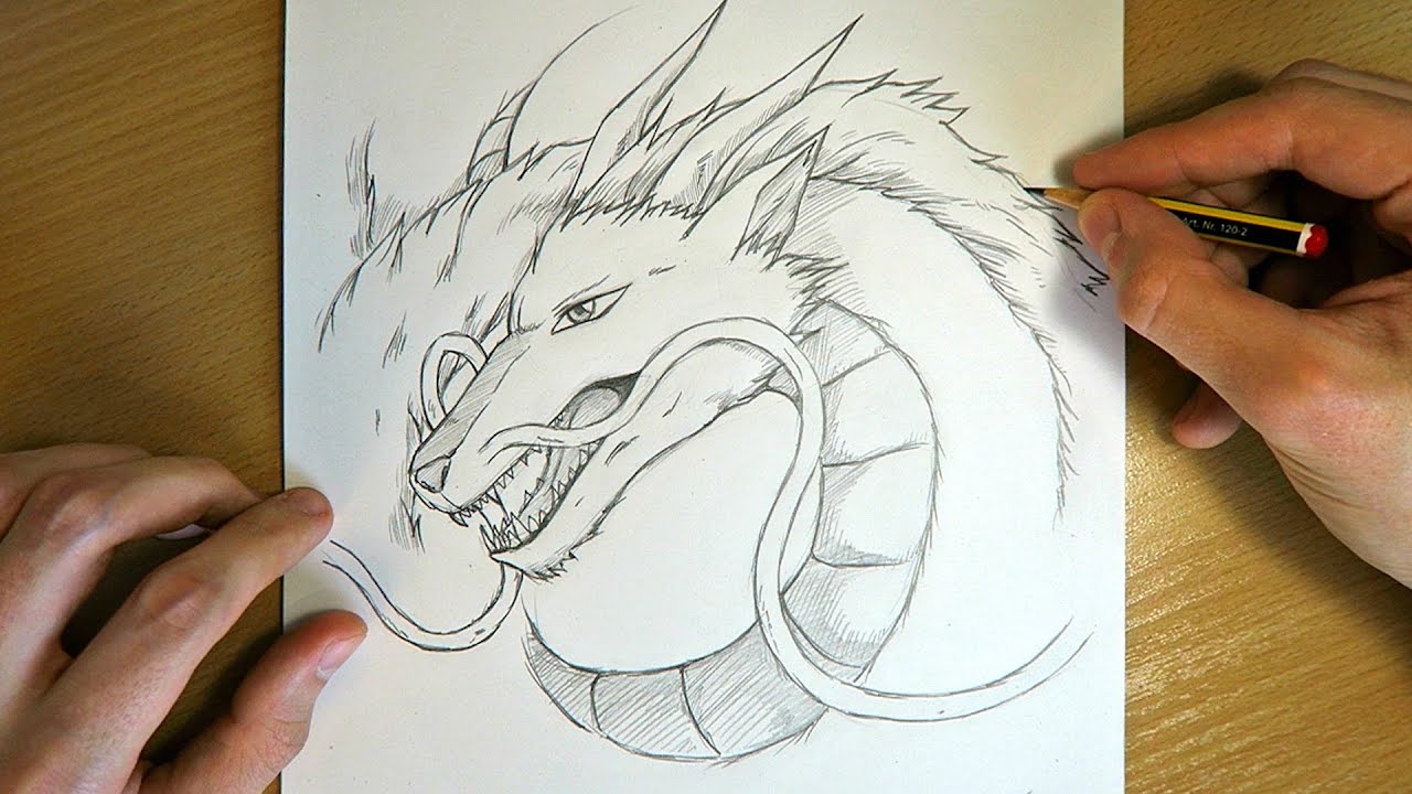 How to Draw Haku - Dragon | Spirited Away | Step by Step Drawing Tutorial 🐉