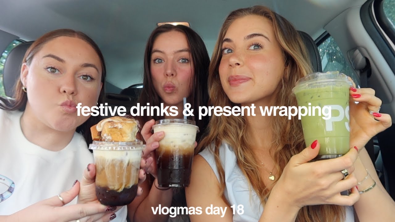 trying festive drinks + cosy night in – vlogmas day 18
