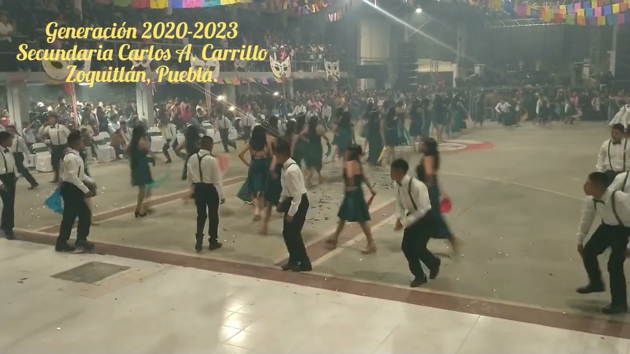 Secundaria Carlos A. Carrillo, baile de gala de los graduados, generación 20-23, Zoquitlán, Puebla.