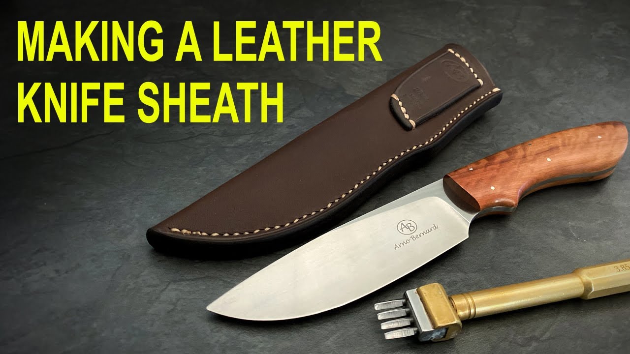 Making a leather knife sheath with a clicker press