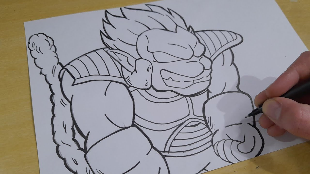 COMO DESENHAR MACACO SUPER SAYAJIN CHIBI de DRAGON BALL