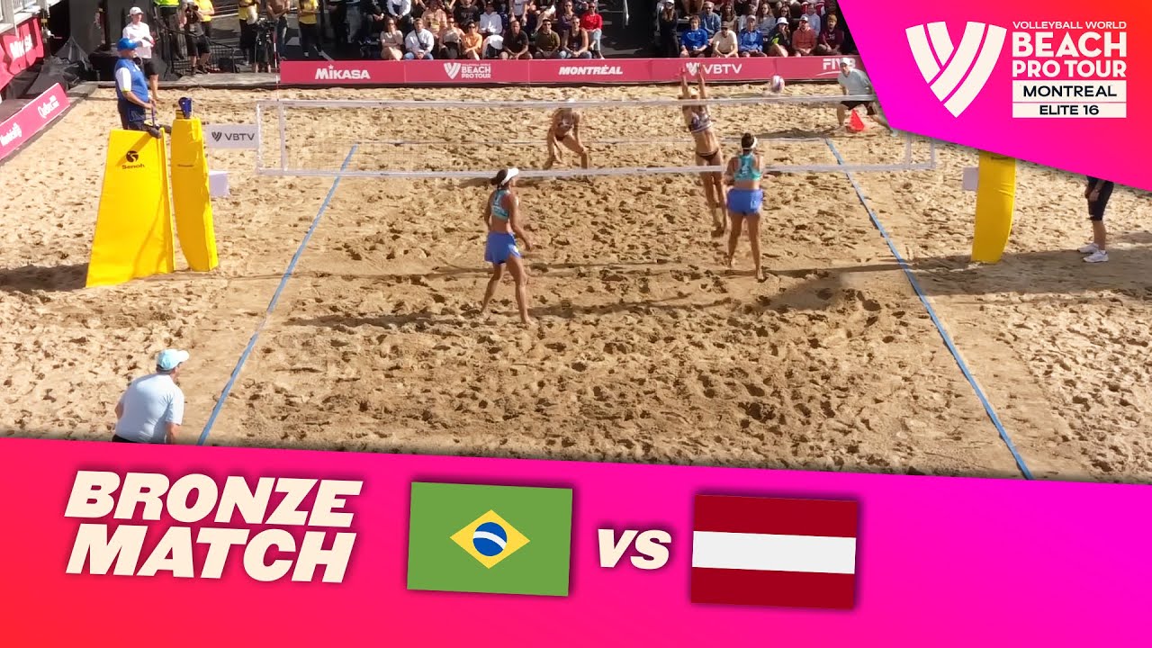 Ana Patr&iacute;cia/Duda vs. Tina/Anastasija - Bronze Match Highlights | Montreal 2025 #BeachProTour