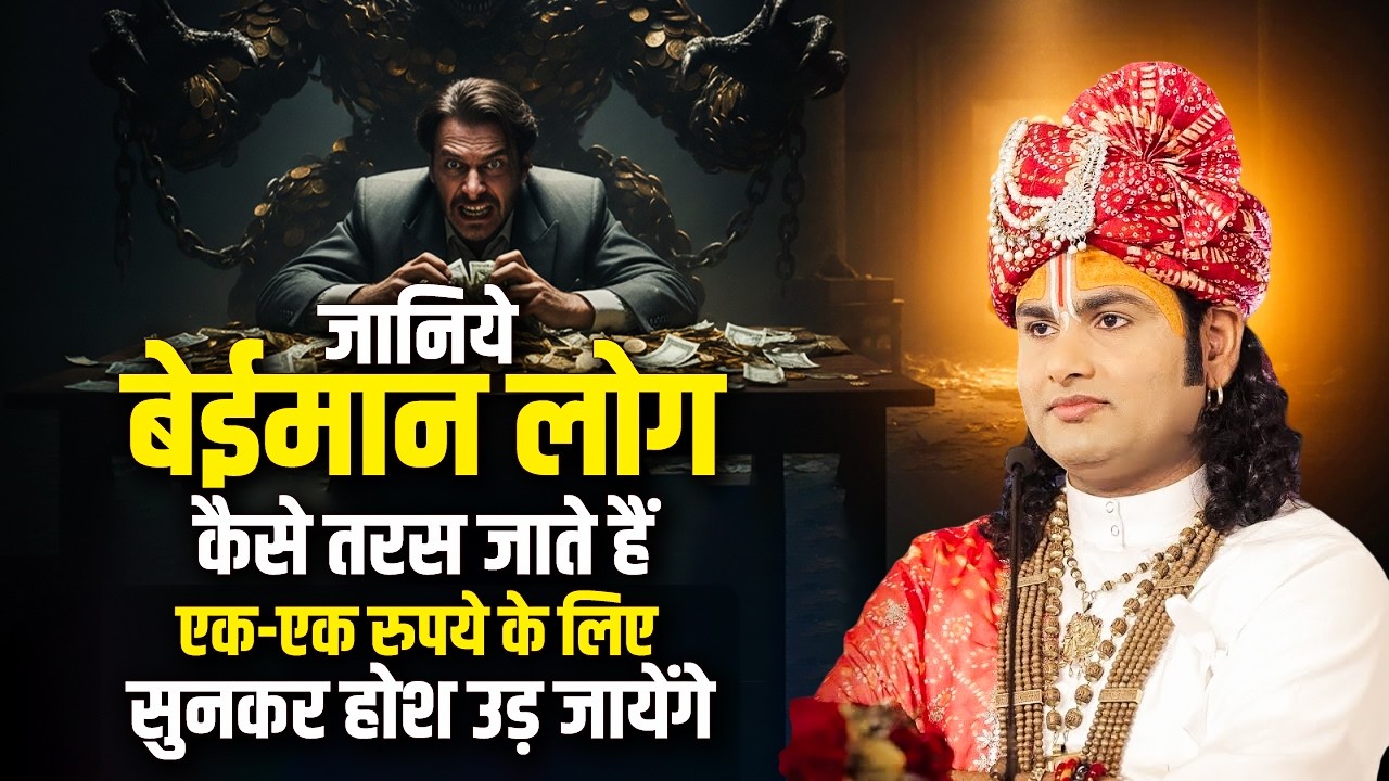 जानिये बेईमान लोग कैसे तरस जाते हैं एक-एक रुपये के लिए सुनकर होश उड़ जायेंगे। अनिरुद्धाचार्य जी