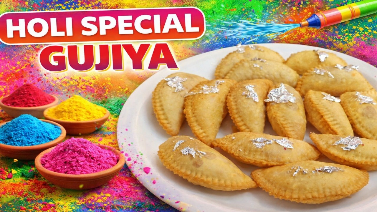 Holi Special Sweet Recipe ||इस ट्रिक से बनायें एकदम परफेक्ट गुजिया ||
