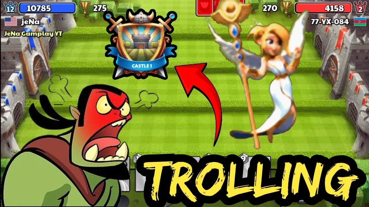 TROLLING 😂 CASTLE -1 OPPONENT'S WITH BIGGEST ANGEL! CASTLE CRUSH