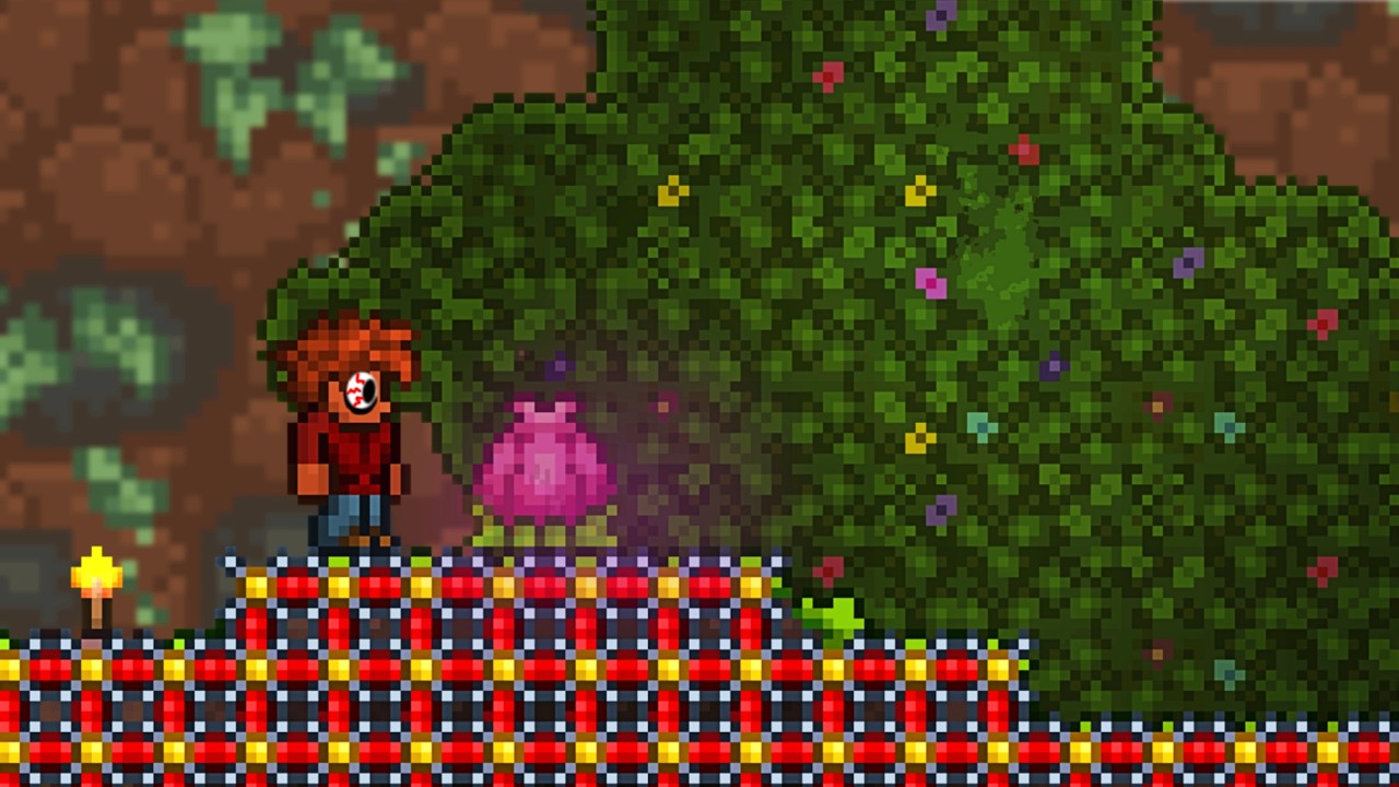 Terraria Hardmode, but the entire world is actuated every night...
