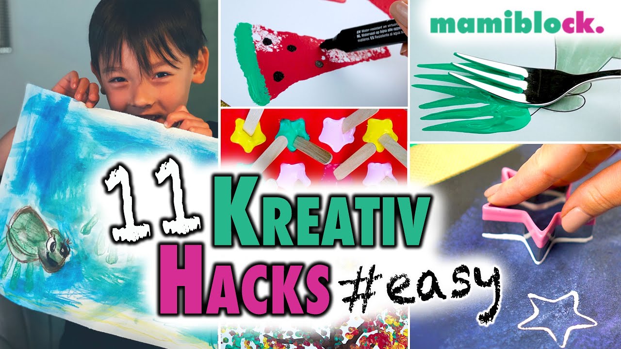 11 Kreative Hacks für Kinder 🎨 | Einfache Maltricks | Malen, Zeichnen, Basteln | mamiblock