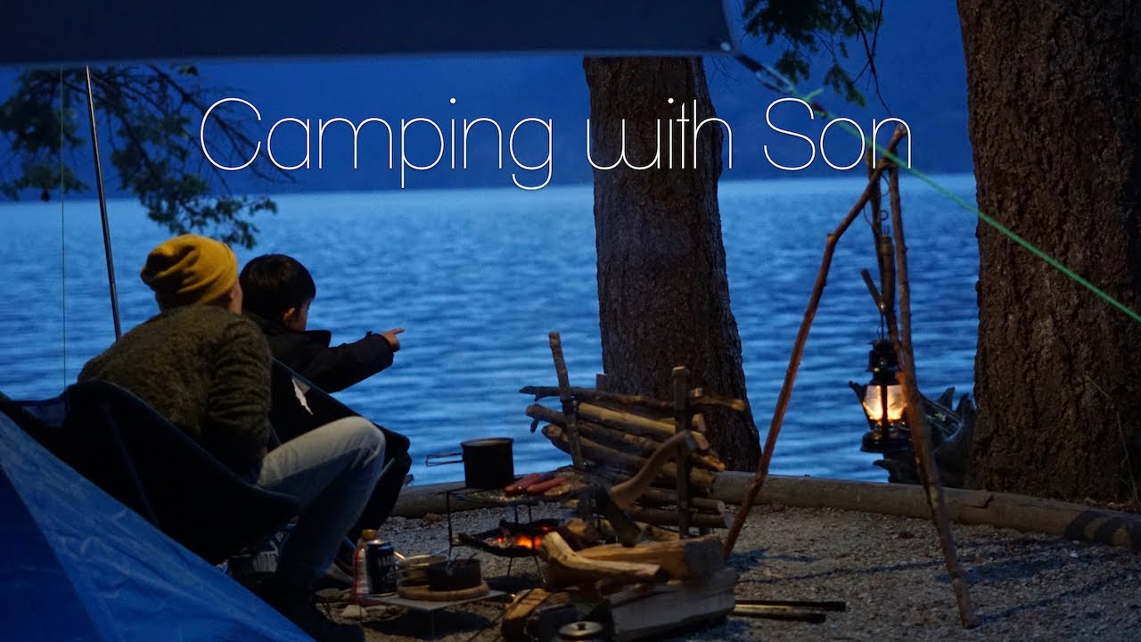 Fall Camping with Son | Porteau Cove, Canada | Bushcraft | ASMR | Campfire Cooking | カナダで息子とキャンプ
