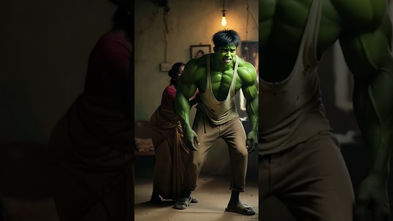 🙂🙂🙃The green muscular boy with green skin  🙂🙂