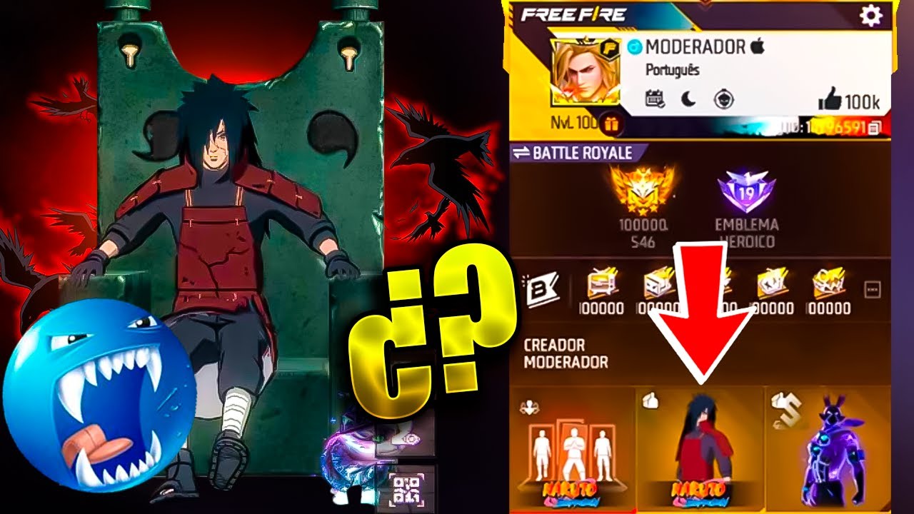 EL MODERADOR QUE TIENE A MADARA EN FREE FIRE...