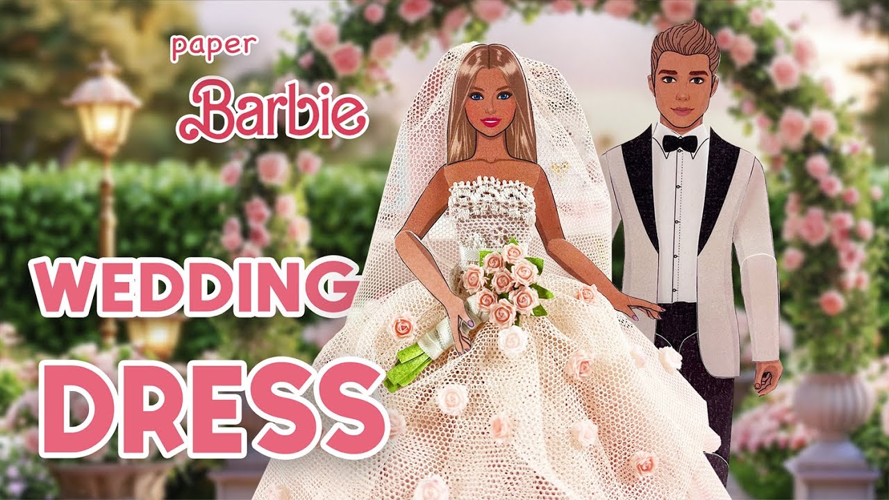 Paper Barbie Wedding Dress DIY | Moving paper dolls | Doll Crafts 