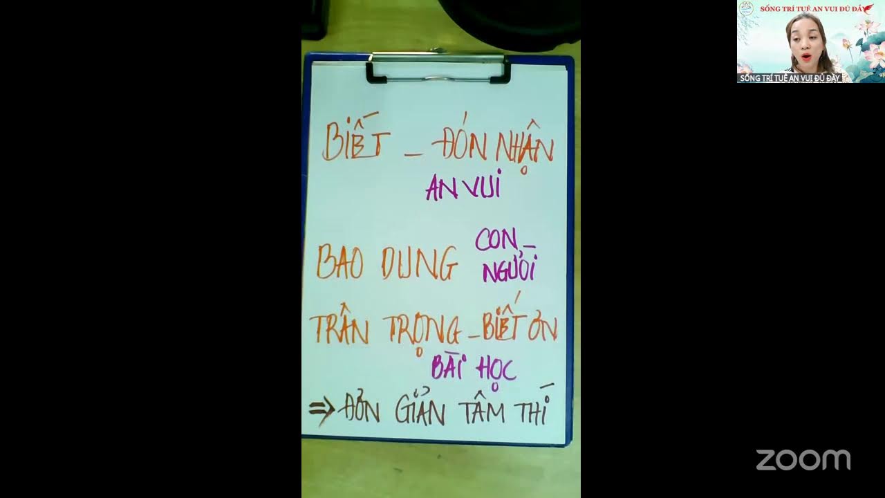 SỐNG TRÍ TUỆ AN VUI ĐỦ ĐẦY- TÂM THÍ ( BÀI HỌC TRƯỞNG THÀNH)