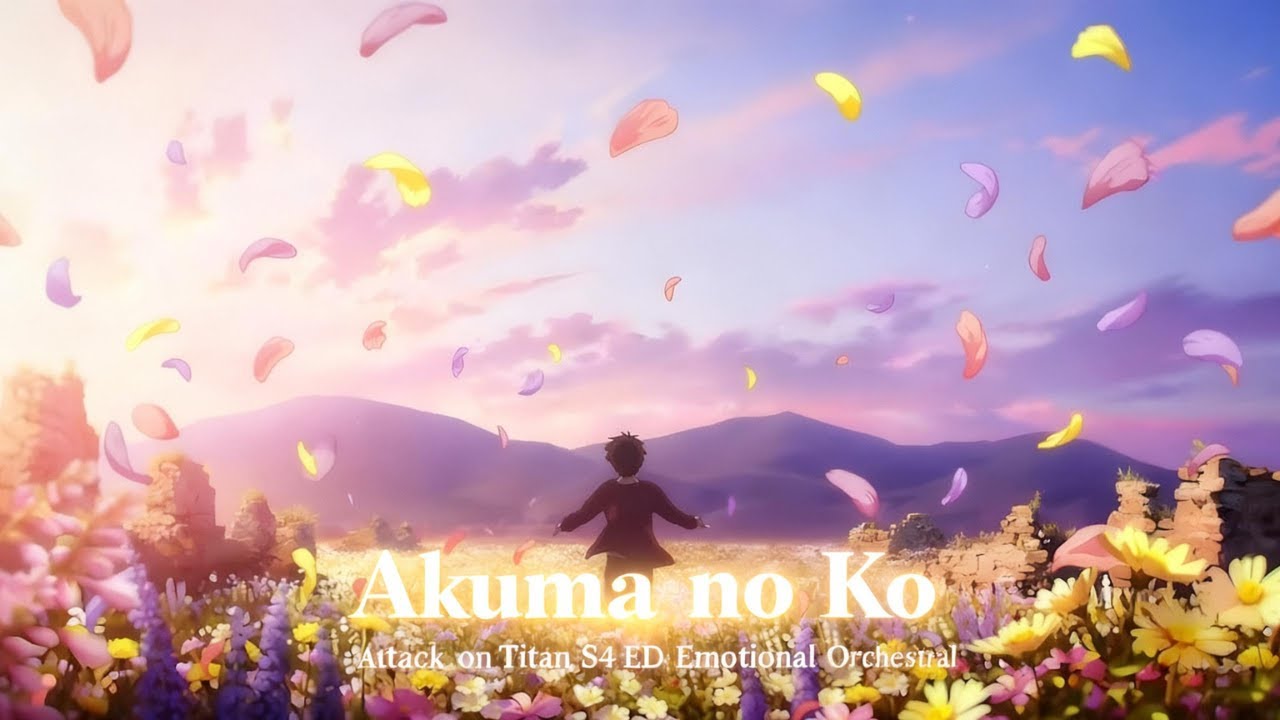 Attack on Titan S4 ED: Akuma no Ko | Emotional Orchestral Piano & Violin Cover（ 1 HOUR）