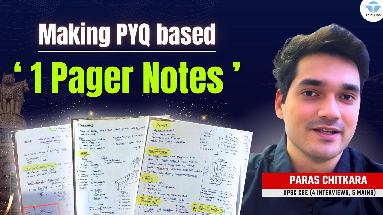 Making One pager notes for UPSC | This helped me clear 4 UPSC Mains | Ultimate Mains Mentorship