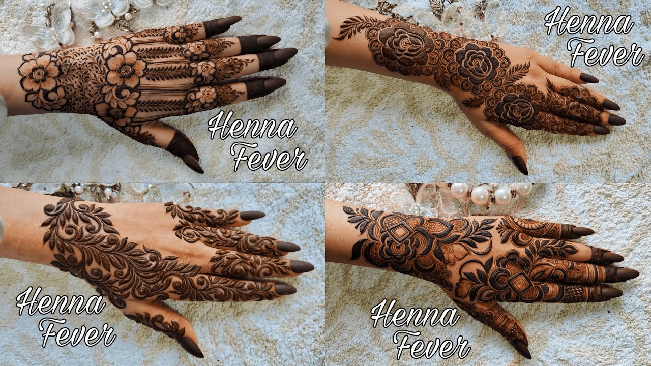 4 Unique And Beautiful Trending Mehndi Design 2024 | Step by Step Tutorial | Henna fever