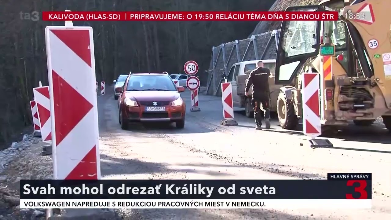 Stabilizácia zosuvu svahu na ceste do obce Králiky