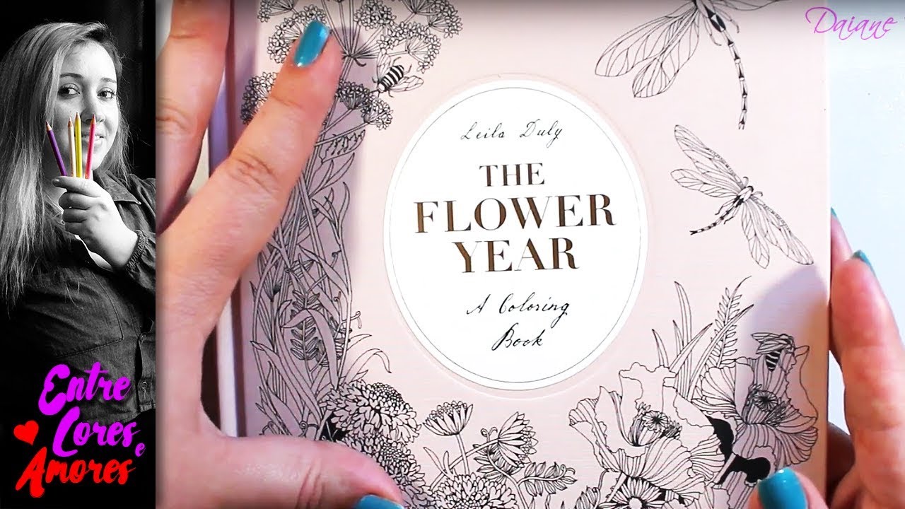 Review do livro de colorir The Flower Year de Leila Duly