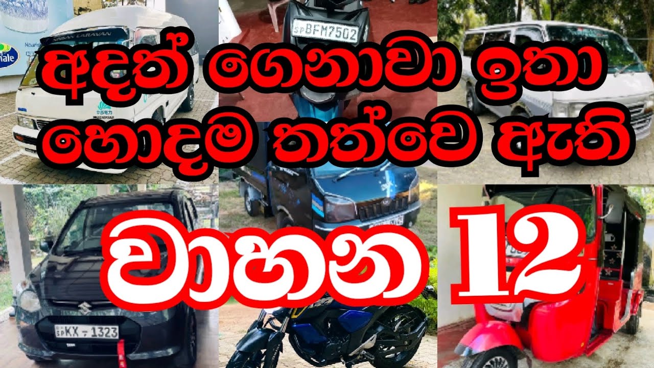 ඉතා හොඳ තත්වයේ වාහන 12 විකිණීමට 🚗💨 | Cars • Vans • Bikes • Three Wheel ⁣.lorry අඩු මිලට  srilanka  
